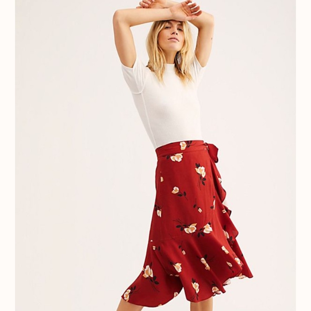 Free People Heart Of The City Wrap Skirt